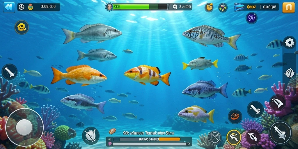 Tampilan gameplay seru dari game Tembak Ikan 9SL.