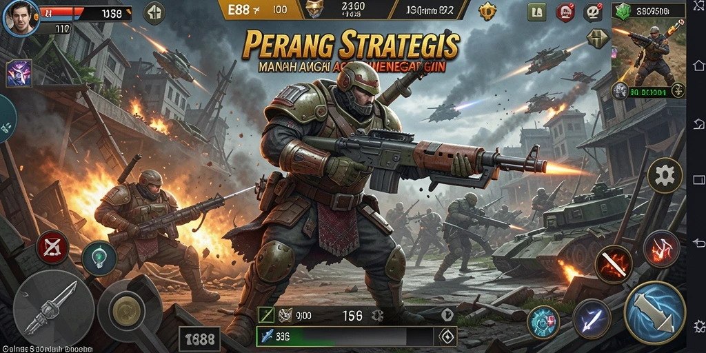 Tangkapan layar E88 menampilkan aksi pertempuran yang mendebarkan.