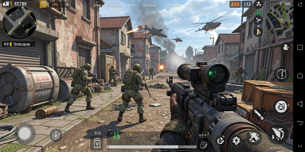 Tampilan seru gameplay EE789 dengan aksi menembak yang mendebarkan.