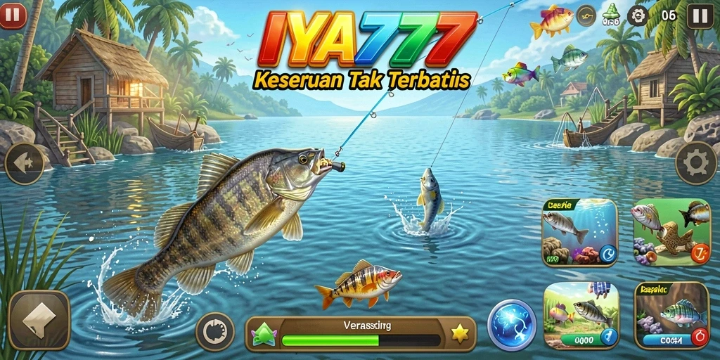 Tampilan gameplay IYA777 dengan aksi memancing yang menegangkan.