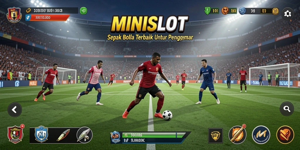 Tampilan menarik dari gameplay sepak bola di MINISLOT.
