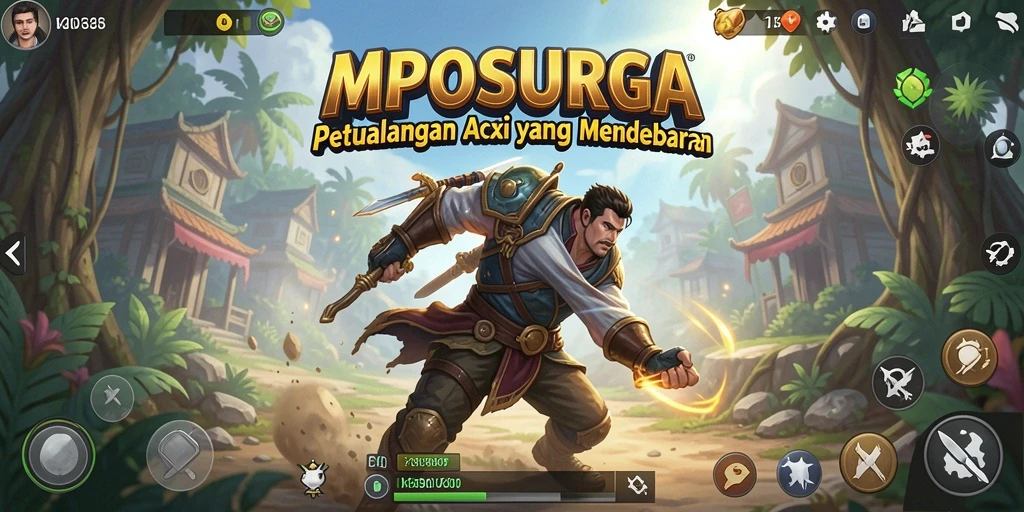Screenshot gameplay MPOSURGA yang menunjukkan aksi seru dan intens.
