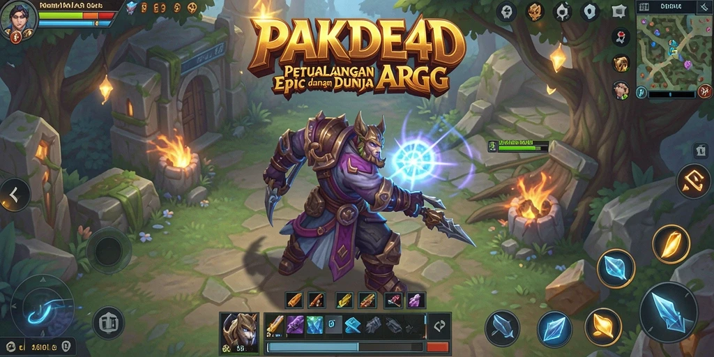 Tangkapan layar PAKDE4D menampilkan pertarungan epik dalam dunia ARPG.