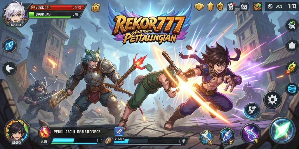 Tangkapan layar gameplay menampilkan aksi seru karakter anime.