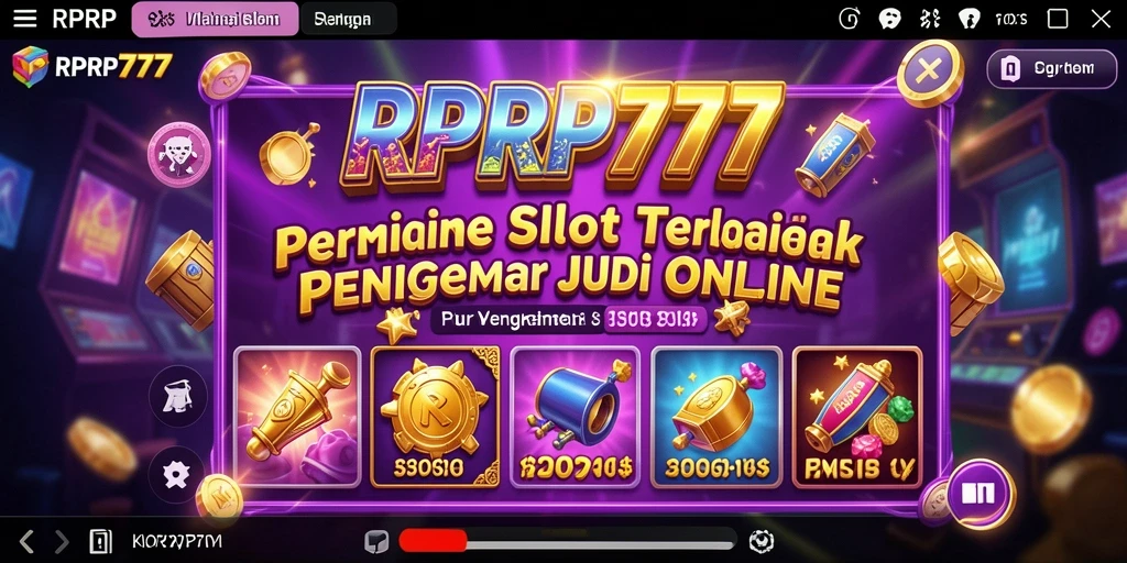 Screenshot RPRP777 menunjukkan gulungan yang memukau dengan efek visual slot.