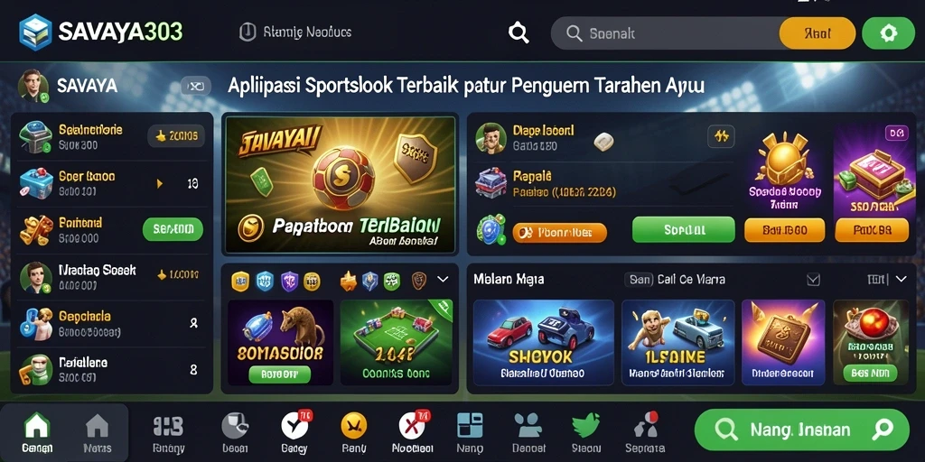 Tampilan menarik dalam aplikasi Sportsbook SAVAYA303 saat taruhan berlangsung.